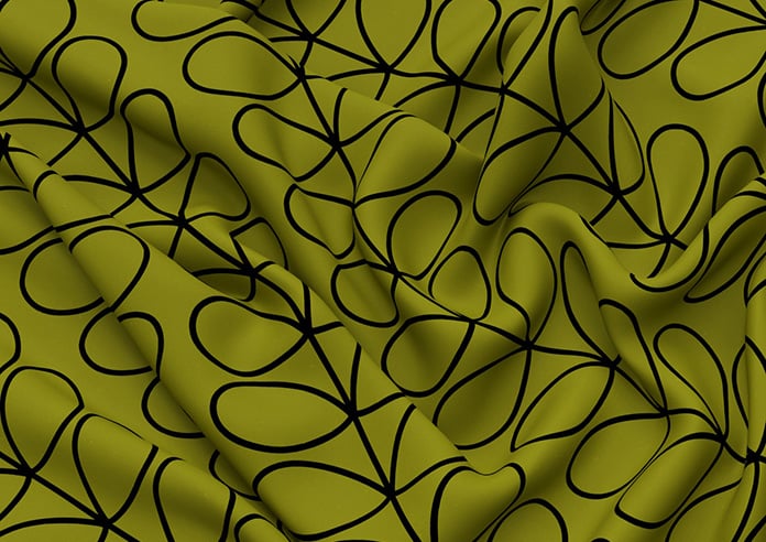 Orla Kiely Linear Stem, Olive & Black - Twist&Fit Roman Blind - Image 4